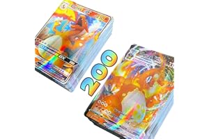 BIVVI Deutsch 200er Pack Vmax Gx Karten for Pokeman,Sammelkarte(100Vmax+100GX),Seltene Holo Karten,Perfekt für Geburtstag & Weihnachten, Unofficial 2023 New,Keine Wiederholung, Nicht Original,Mit 3 Deck-Box