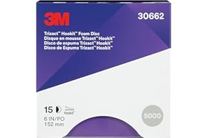 3M Trizact Hookit Schaumstoffscheibe, 15,2 cm, P5000, 15 Scheiben pro Karton, blau