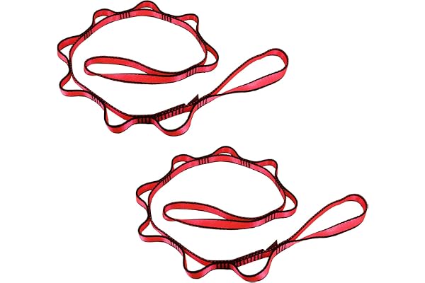 KIKIGOAL Lot de 2 sangles d'escalade robustes en nylon réglables pour yoga, pilates