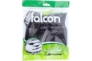 EZUK Plastic Black Fork (HEAVY DUTY) - 50 Pieces