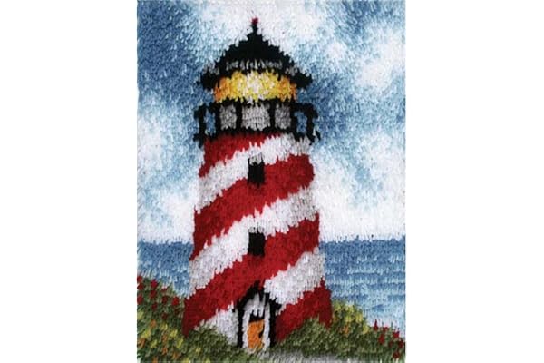Raixleb Tapis noué à nouer soi-même - Pour adulte/enfant - Toile pré-imprimée - 51 x 38 cm - Kit de crochet de suspension DIY pour débutants et professionnels - Pour la maison, le canapé, la