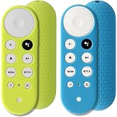 Pinowu 2pcs Remote Cover (Glow in the Dark) Compatible with Chromecast with Google TV (4K) Voice Remote, Pinowu Silicone Non-