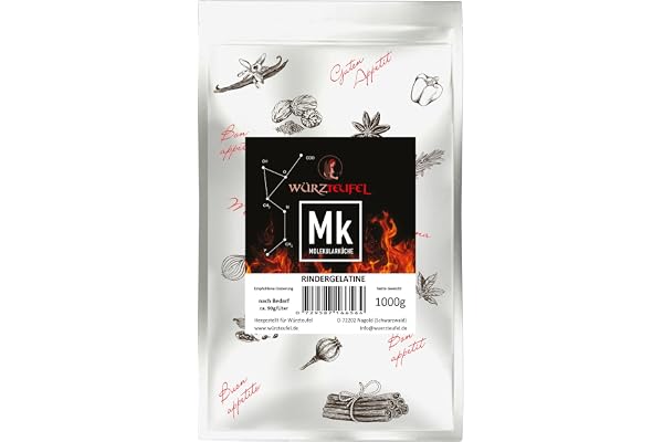 Oxgelatin, gelatin 220 Bloom, ren aspik. Aspikpulver, kalllöslig, högsta kvalitet från Schweiz. Väska 1000 g. (1,0 kg)