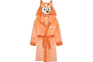 Bluey Bata Casa Niña Niño con Capucha y Cordón Cosido, Bingo Albornoz Infantil Bebe Invierno Polar Cálido, Regalos Niños