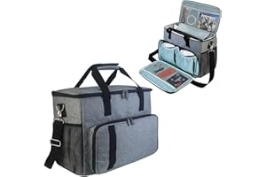 Boczif Carrying Case Compatible with PS5/PS4/PS4 Pro, Large Capacity Playstation 5 Storage Bag Holding Game Console, Controller, Laptop, Disks, Headset, Charger, Game Cards and Gaming Accessories