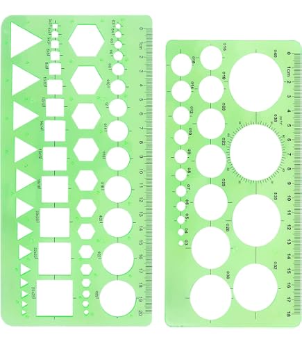 Normographe Studygraph - Pour Dessin Technique, Plans, Cartes | Lettres ISO 7 Mm, Plastique Antichoc, Durable - 2