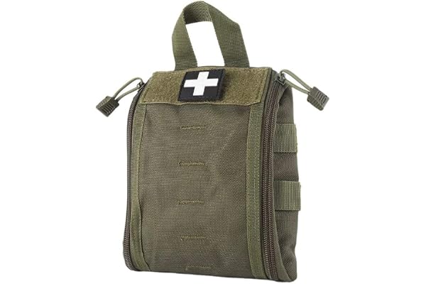 WYNEX Sac de Premiers Secours Tactique Trousse de Secours Vide Randonnée IFAK Pouch Molle Multifonction Pochette de Premiers Soins Militaire Mini Sac d'urgence Médical, 1000D Nylon