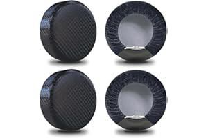 AmFor Set mit 2 Reifenabdeckungen, wasserdichte Aluminiumfolie, Reifen-Sonnenschutz, wetterfester Reifenschutz (schwarz, 4 Stück, 68,6 cm - 73,7 cm)