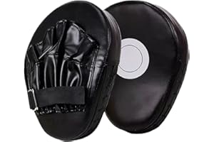 eBoutik- Curved Focus Pads for Boxing Training Mitts, Hook and Jab Gloves, MMA Kickboxing Punch Bag Pads Gym Equipment For Self Defence