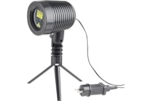 Lunartec Laser Projector: Laser Projector, Moving Star Rain Light Effect, Red & Green, IP44 (Laser Starry Sky, Projector Outdoor, Christmas Lights Outside)