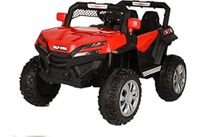 BC BABY COCHES - Coche Eléctrico para Niños Buggy Maverick, con 4 Motores de 25W, Control Remoto, Suspensión y Equipo de Audio/Vehículo Infantil de 12V con Sistema de balanceo. (Rojo)