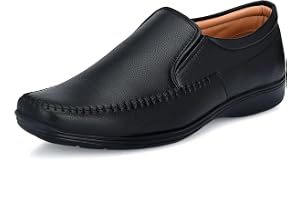 Centrino Men's Formal Shoes | Handmade Stitch Formal Slip-On Shoes | Versatile Comfort and Quality | Perfect for Casual and Formal Wear | Premium Craftsmanship, Simple Yet Elegant Design (8620)