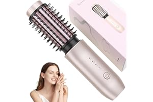 LIROPAU Szczotka do loków bez kabli, szczotka do loków z ciepłym powietrzem, okrągła suszarka do włosów, suszarka termiczna, przenośna mini szczotka do loków do podróży, szczotka do loków z jonami ujemnymi