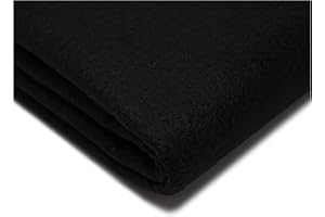 THEFABRICTRADE "Get Crafting" 100% Acrylic Felt Fabric Perfect for Arts & Crafts, Sewing Material - 150cm Wide, Available in 30 Vibrant Colours (2X A4 Felt, Black)