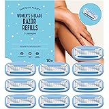 by Amazon Rasoio da donna a 5 lame con ricariche, confezione da 10