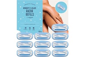 ‎BY AMAZON by Amazon für Damen, 5-Klingen-Rasierer, Nachfüllpackung, 10er-Pack