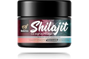 ‎SOLAVICA Shilajit Harz - Original Himalaya Shilajit mit Fulvinsäure und Spurenmineralien, Vegan & Ohne Zusätze