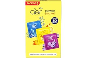 Godrej aer Pocket - Bathroom Fragrances - 3 x 10 grams (0.35 oz) Pack