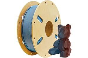 Matte pla filament dual color 1,75 mm, ENISINA matowy filament do druku 3D, dokładność pomiaru +/-0,03 mm, 1 kg (turkusowy i spalona pomarańcza)