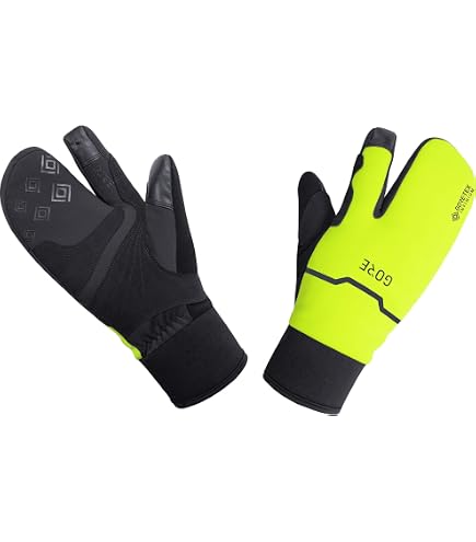 GOREWEAR M GORE® WINDSTOPPER® Thermo Handschuhe, Black/Neon Yellow, 5 Fashion