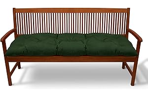 Beautissu Coussin Banc Jardin Flair BK - Coussin Exterieur Jardin pour terrasse, Balcon - Coussin balancelle, Banquette - 120x50cm - Vert foncé