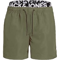 JACK & JONES Herren Badehose SPLICELOGO – Kurze Badeshorts Aus 100% Baumwolle