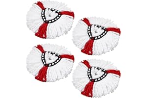 LIAILA 4 Pièces Têtes de Rechange pour Veleda Serpiere, Compatible pour Vileda Turbo 2en1 Mop, pour Vileda Serpillière Pièces de Rechange, pour Balai Serpillère de Remplacement en Microfibres