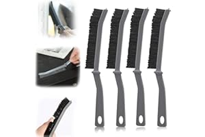 HELOVGE Brosse De Nettoyage De Crevasses,4 Pièces Outil De Nettoyage des Crevasses,Brosse à Nettoyer Les Interstices avec Poignéek,pour Groove Gap Et Saleté dans Crevasses,Nettoyage Polyvalent.