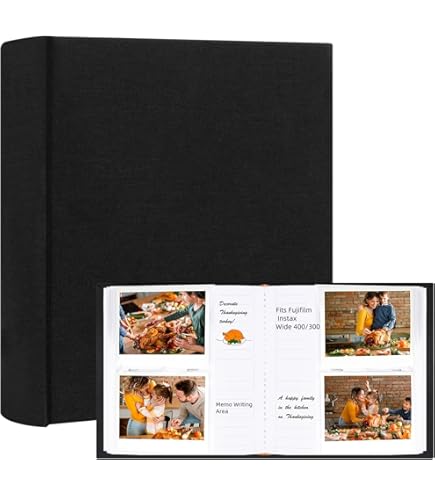 Album Foto Per Instax Wide E Polaroid | 64 Tasche | Bianco, Nero, Colorati | Per Fujifilm Wide 300/400