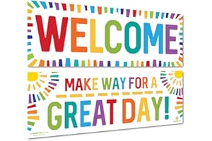 Sproutbrite Classroom Decorations - Welcome Banner and Poster for Teachers - Bulletin Board and Wall Decor for Pre School, Elementary and Middle School