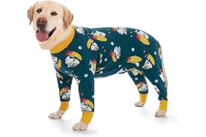 Axcimond Hundebody Nach Op Hund Einteiler Hundebody Kastration Hündin/Rüde Op Body Hund Erholungsanzug für Hunde Nach der Operation Langärmliger Wundschutzanzüge Alternativ zu Halskrausen für Hunde