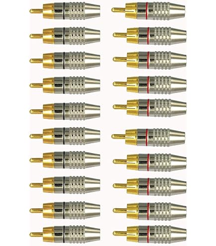 Morsetti Per Amplificatore HiFi - Spinotti RCA Femmina Placcati Oro 24K - Terminali Universal
