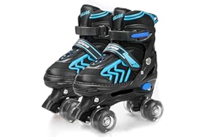 PIPIZHU Patins à roulettes réglables pour Enfants avec Roues Lumineux Rollers en Ligne Rollers Quad pour Filles Garçon Femmes Débutants Cadeau de Noël d'anniversaire