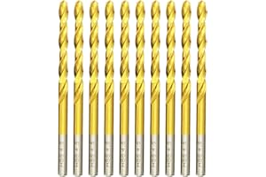 HILPATY Forets à métaux HSS Titane Professional Forets à Métaux en Acier Inoxydable, Standard DIN 338