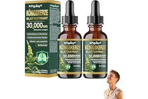 LZXOO Piguiay Bio Lungenreinigungs Tropfen aus Königskerzenblatt Extrakt, Piguiay Mullein Tropfen Lungenfrei, Natürliche Königskerze Extrakt, für Männer und Frauen (2 Stück)