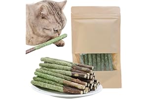 FMZRBNIH Palitos de Hierba para Gatos, Aperitivos para Mascotas, Hierba para Gatos, Juguetes de Hierba gatera para Interiores, Varilla Molar de Hierba Natural para Eliminar Bolas de, Aumentar el apetito