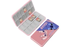 doepeBAE Switch Card Holder, Funda Juegos Switch, Caja Tarjetas de Juego, Diseño Magnético, Forro de Silicona, con 24 Ranuras para Tarjetas de Juego y 24 Ranuras para Tarjetas SD (24K)