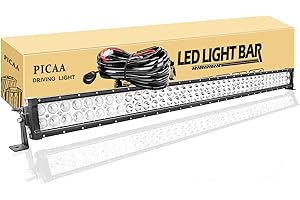 PICAA Led Lichtleiste Led Arbeitsscheinwerfer 42 Zoll 104CM 240W Led Lichtbalken 12V Mit Kabelbaum Led Zusatzscheinwerfer Bar LED Arbeit Licht Bar für SUV Offroad ATV UTV Traktor 4x4 Auto