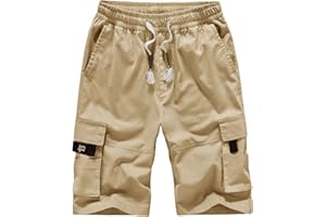 APTRO Mens Cargo Shorts Combat Casual Cotton Elastic Waist Shorts with Multi Pockets Workwear CG01