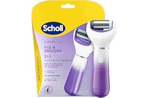 DR. SCHOLL'S Scholl ExpertCare 2-in-1 File & Smooth. Dual Speed Pedi Electric Foot File for Hard Skin and Callus Removal. Batteries Included
