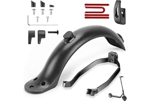 TAGVO Scooter Rear Fender, Rear Fender Bracket & Tail Light &Rear Mudguard &Front Hook &Reflective Strap for Xiaomi M365 / M365 Pro Electric Scooter Replacement Accessory with Screws, Caps