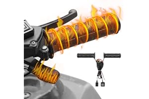 Ysislybin Manopole Riscaldate ATV da 12 V, Overgrip Riscaldato Per Moto Regolabile A 3 Livelli, Impermeabili Con Controllo Intelligente Della Temperatura