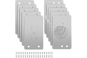 SYNYEY 10 Stück Edelstahl Scharnier Reparaturplatte, Schrank Scharnier Reparaturplatte, Scharnier Reparatur Klammern Scharnier Reparaturset für die Reparatur von Tür Schrank Wohnmöbel Schublade