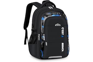 Amythe Plecaki szkolne dla nastolatka chłopca, plecak na laptopa 15,6 cala, plecak szkolny dla chłopca duży wodoodporny do szkoły podstawowej, gimnazjum i liceum 9 10-16 lat