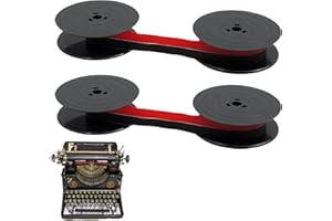 kiki fancy Typewriter Ribbon Replacement, 2Pcs Universal Ink Spool Ribbon Twin Spool Black Red Will Fit Most Old Typewriters Reliable Long-Lasting Performance Replacement Ribbons