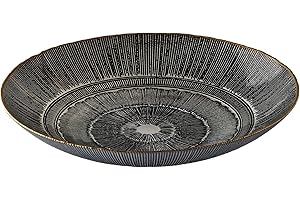 Anton Studio Designs - Decorative Bowl - Large Table Decoration Bowl - Diameter: 40cm - Decorative Glass Bowl for Home Decor - Aztec