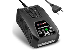 HTRC Cargador Lipo para baterías Lipo 2-4S (7,4 V-14,8 V), cargador RC de 20 W, cargador Lipo Balancer Airsoft para coches RC, armas de airsoft, barcos RC, etc