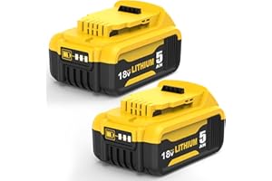 Moticett 2 Piezas 5000mAh Batería Recambio para Dewalt Batería 18V 5.0Ah para Dewalt 18V DCB204 DCB201 DCB200 DCB184 DCB182 DCB181DCB180 con LED Indicador