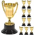 Amosfun 10pcs Mini Trophy Cup for Kids, Plastic Golden Trophy Cup, Simulation Small Award Prize Cups for Sports Games, School Activity