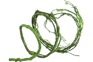 Balacoo - Viña artificial de ratán para escalada de selva, rama de terrario, jaula de terrario, decoración para lagarto, araña, serpientes gecko